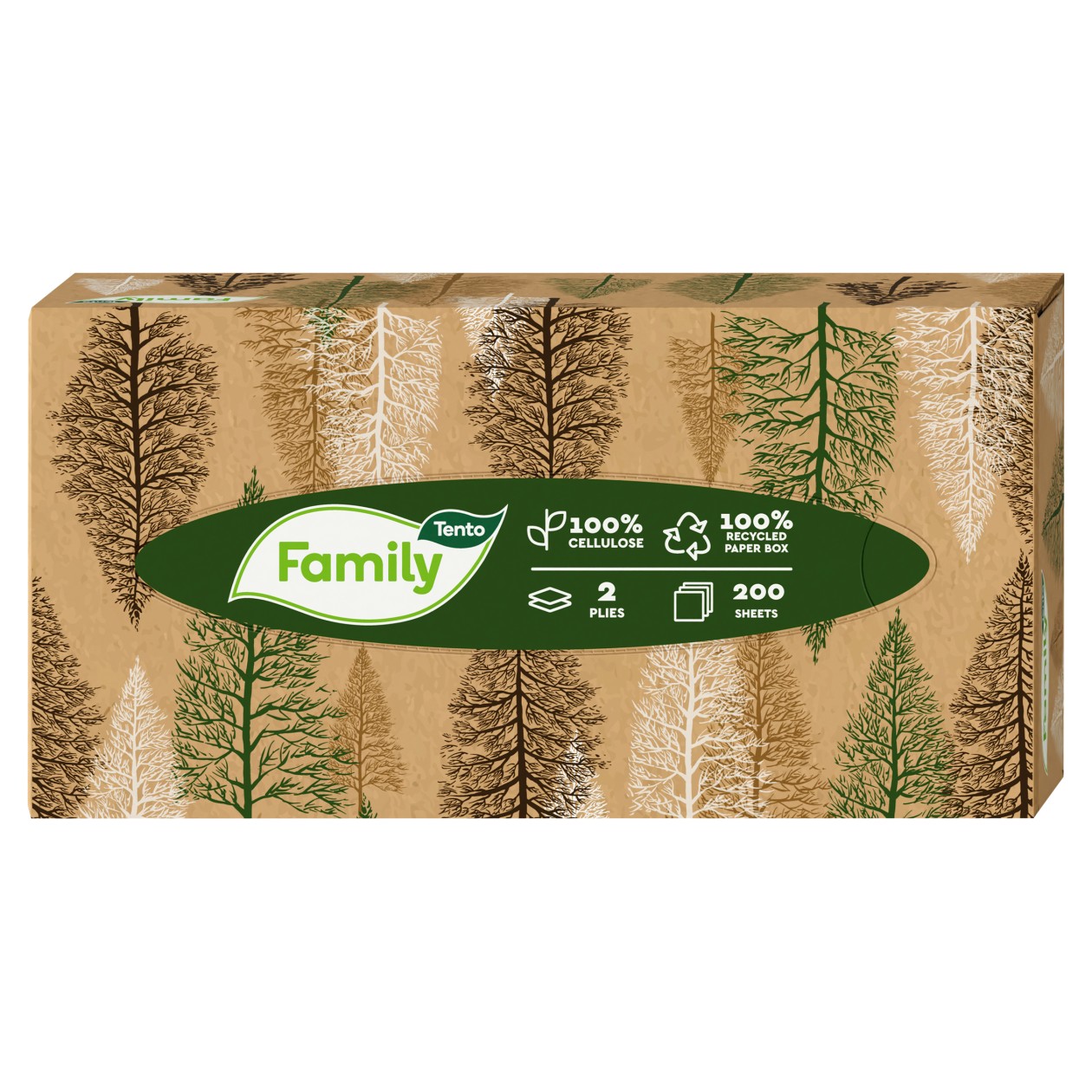 Tento Family Kosmetické Utěrky 2 Vrstvy 200 Ks