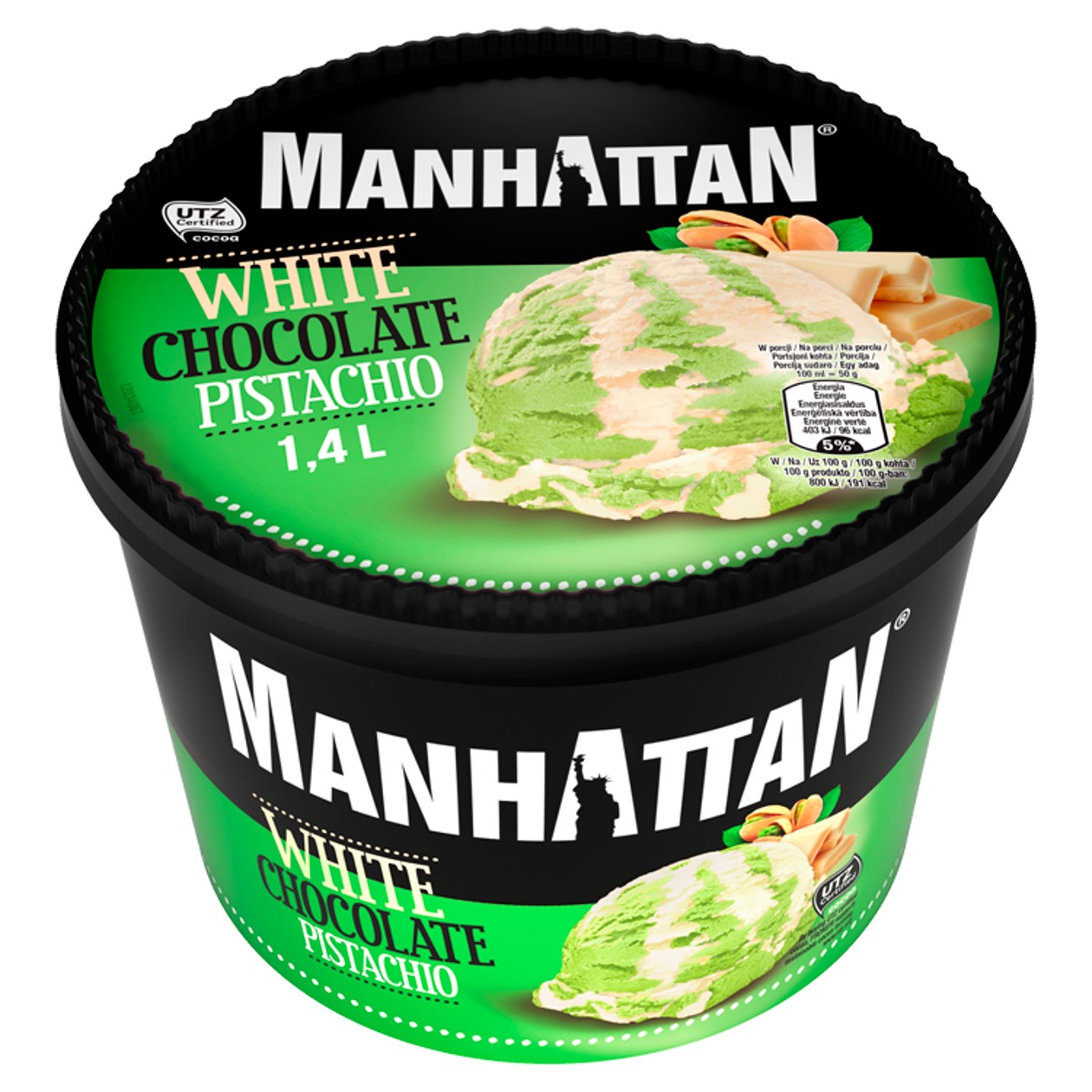 Manhattan White Chocolate Pistachio 1400Ml