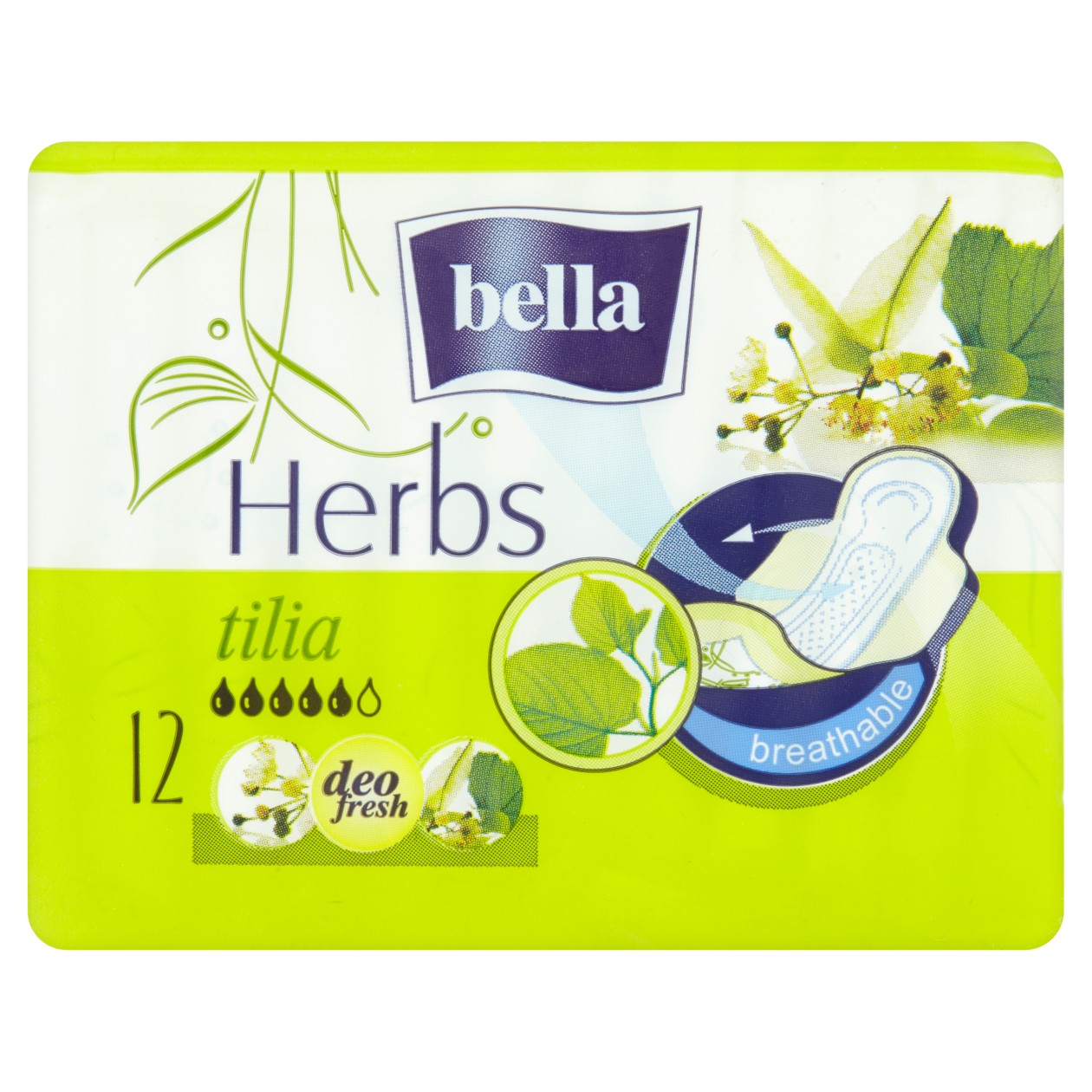 Bella Herbs Tilia Sanitary Pads 12 Pcs