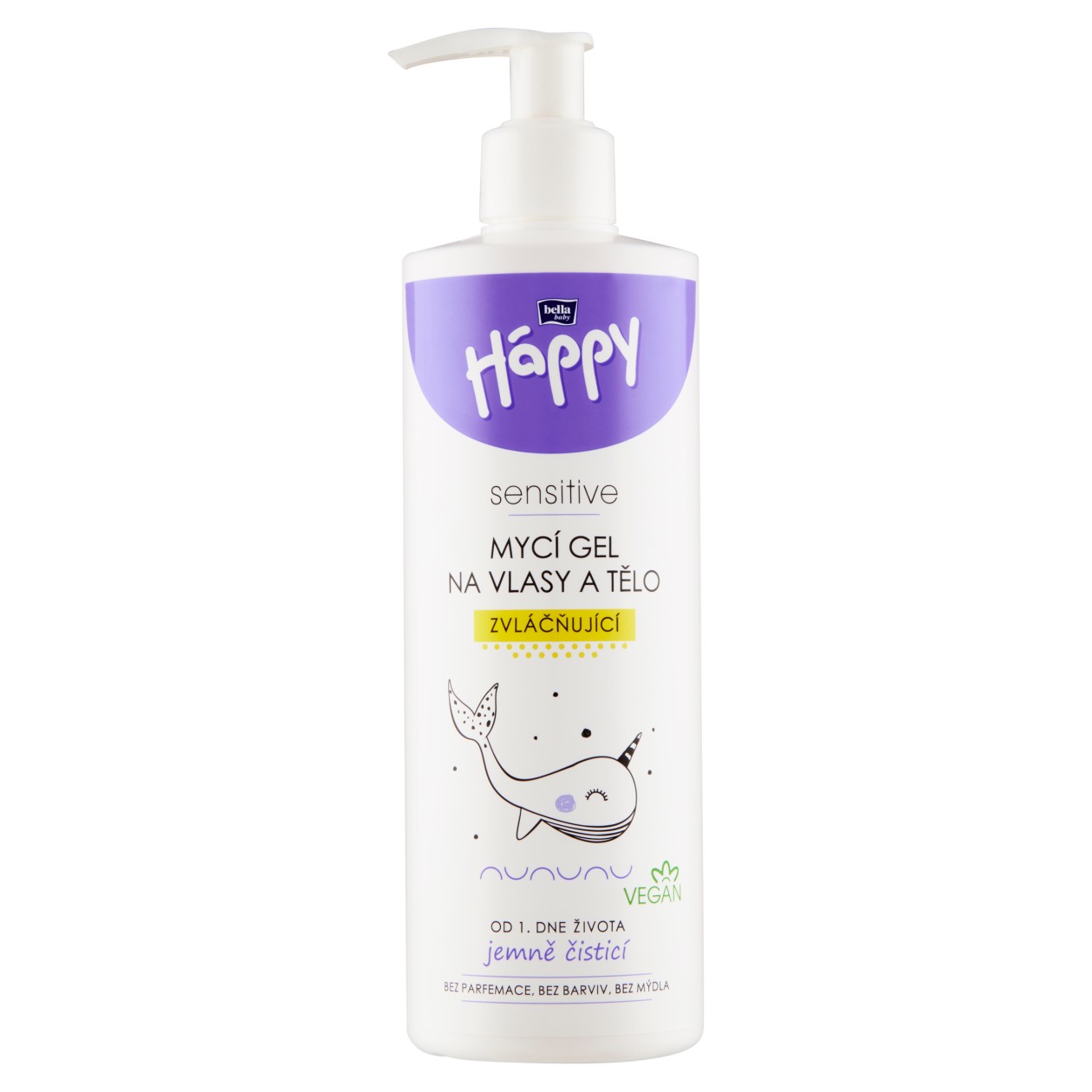 Bella Baby Happy Sensitive Emollient Washing gel For Hair And Body 400Ml