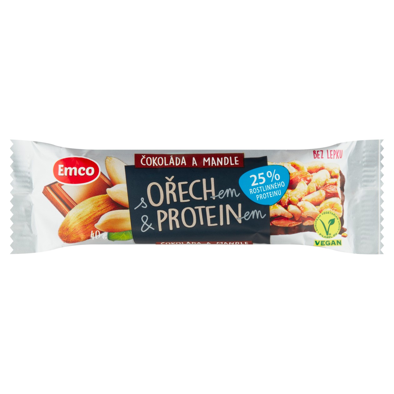 Emco Chocolate And Almonds With Nut & Protein 40g