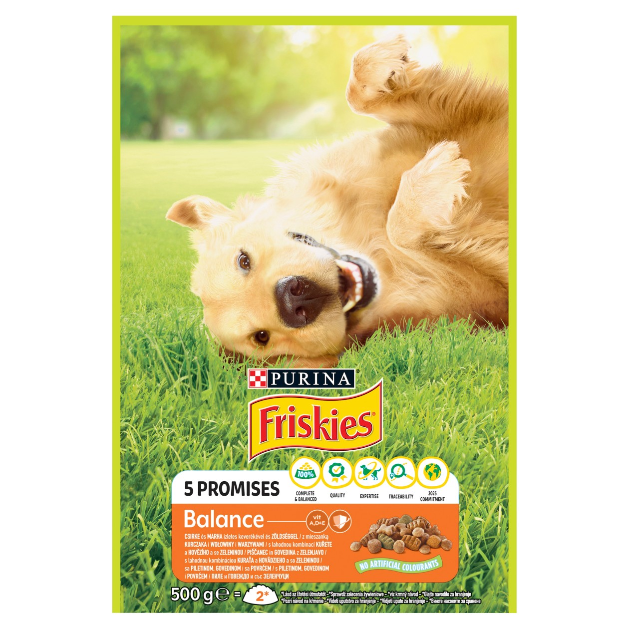 Friskies® Balance S Lahodnou Kombinací Kuřete A Hovězího A Se Zeleninou 500g
