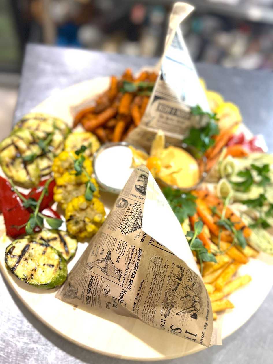 Grilled Vegetable Platter with Lavash
