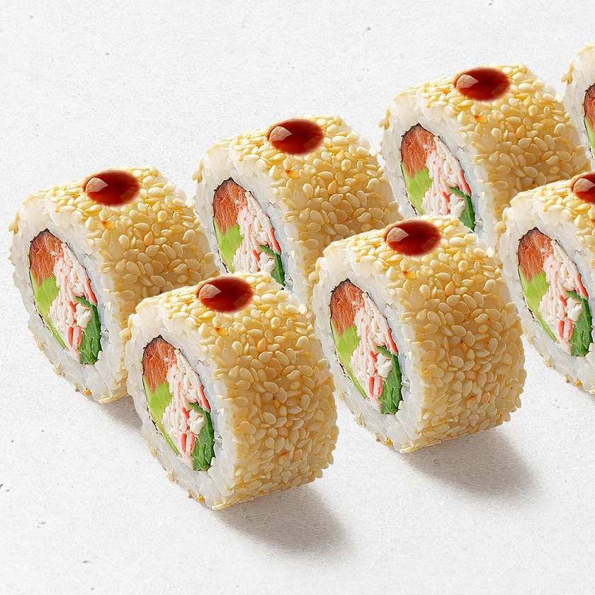 Roll Kalifornia z Łososiem w Sezamie