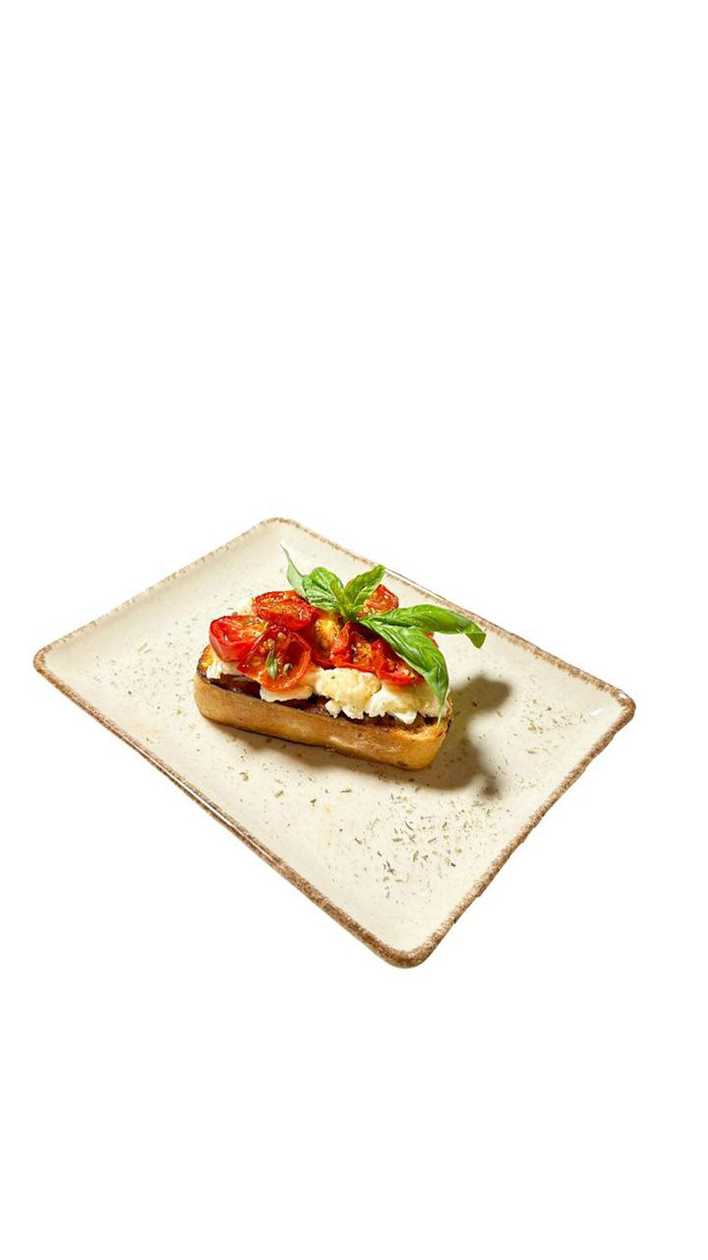Bruschetta with Mozzarella and Grilled Tomatoes