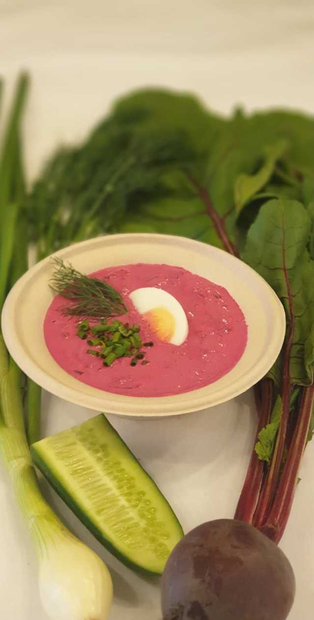 Soup with Cream Served Cold