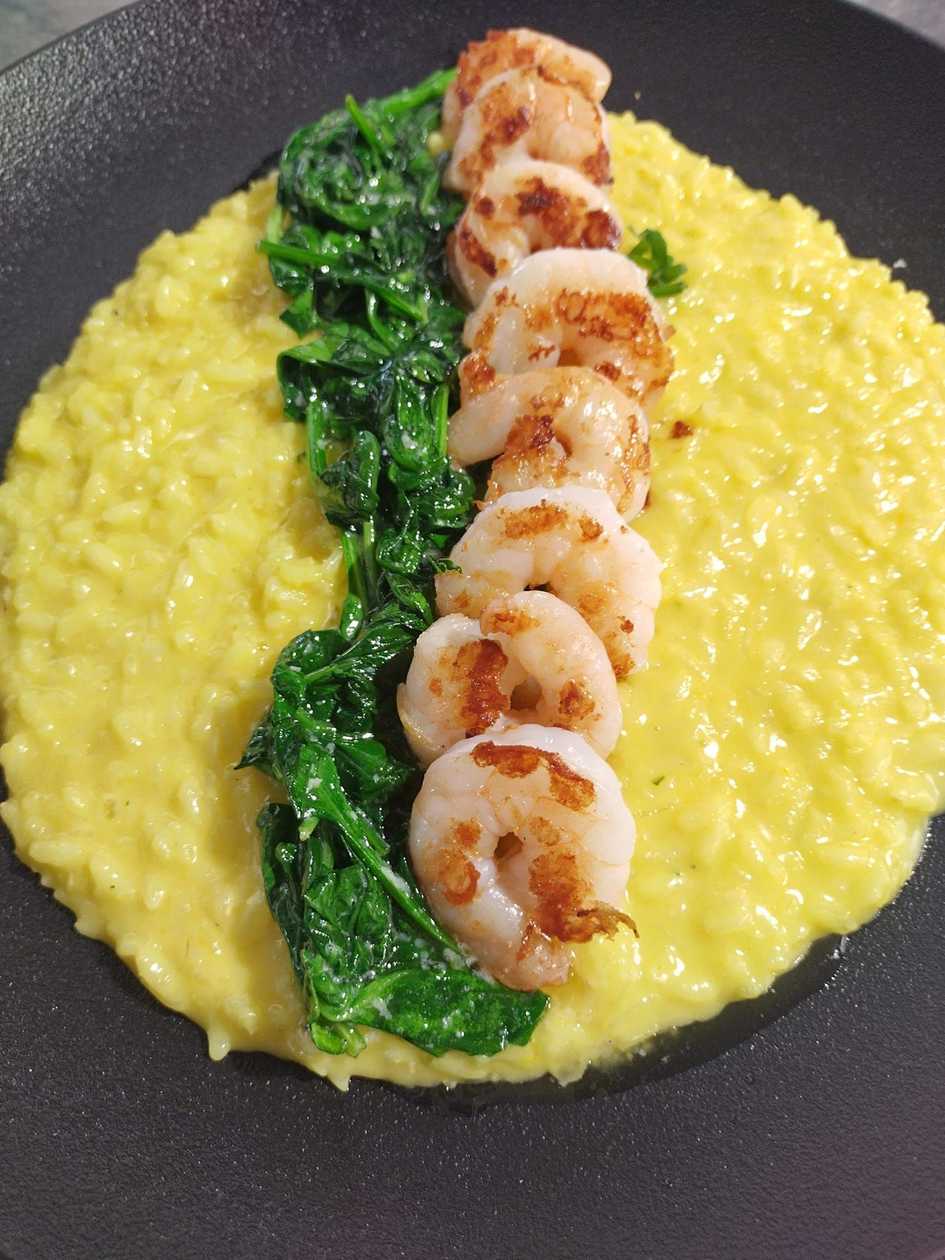 Saffron with shrimp