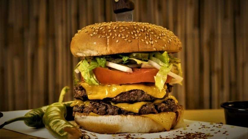 XL Double Bacon Double House Burger + Fries