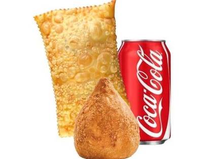 1 Pastel + Coxinha + 1 Bebida (Combo/Menu)