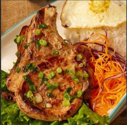Pork Chop with Fried Egg