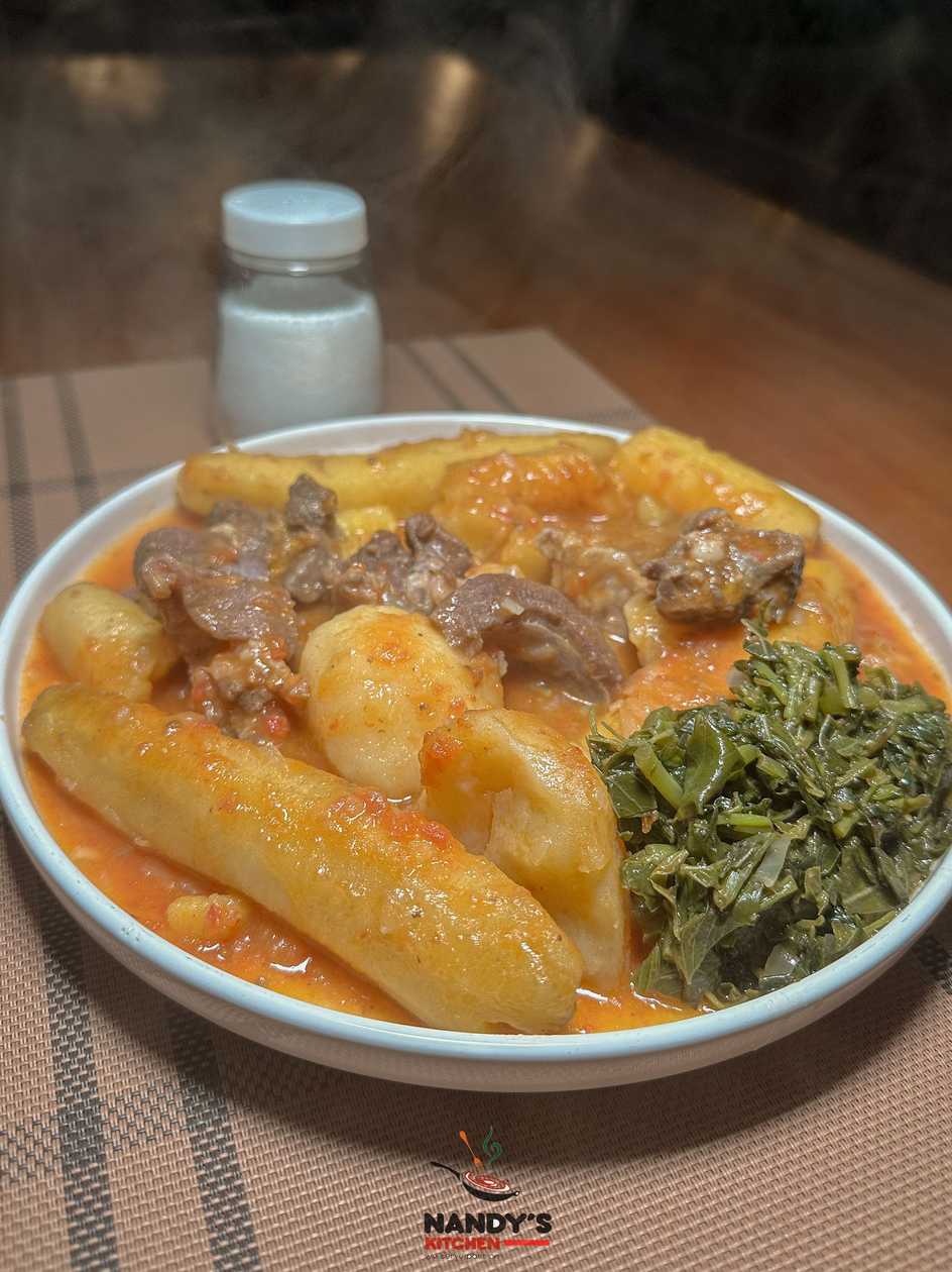 Millet Posho & Boiled Smoked Beef Stew