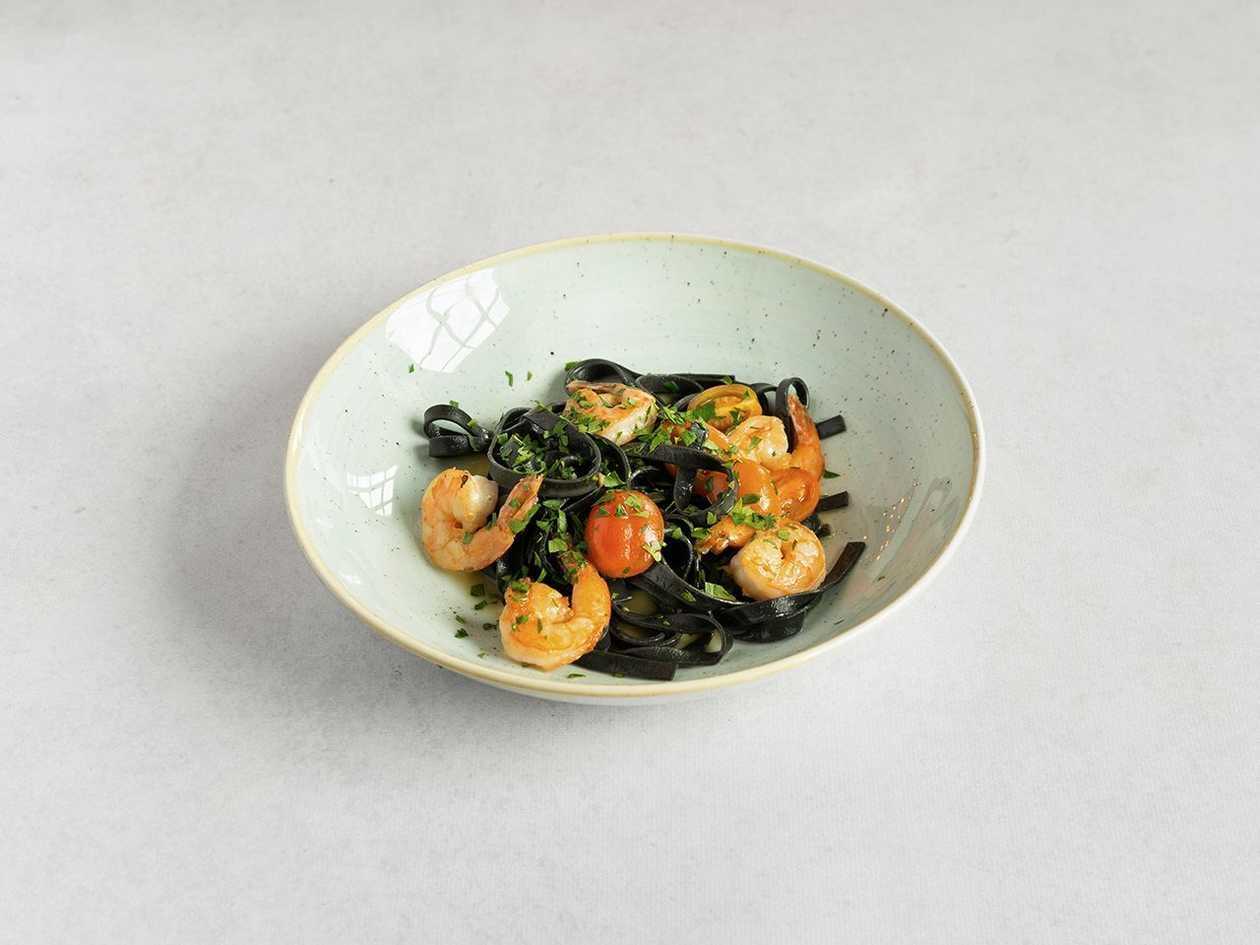 Black Pasta with Seafood