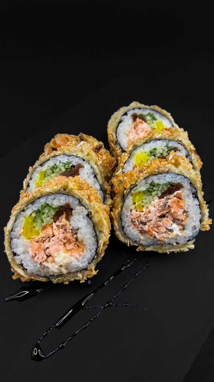 Futomaki Łosoś Pieczony w Tempurze