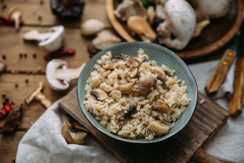 Rice with mushrooms