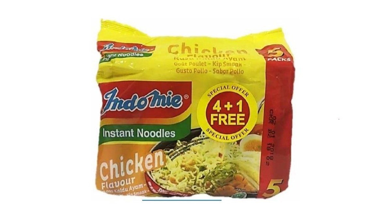 Indo Mie Chicken Noodles 4+1 Free