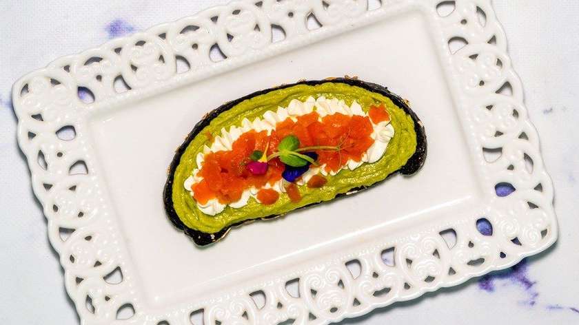 Open-Faced Sandwich With Smoked Salmon