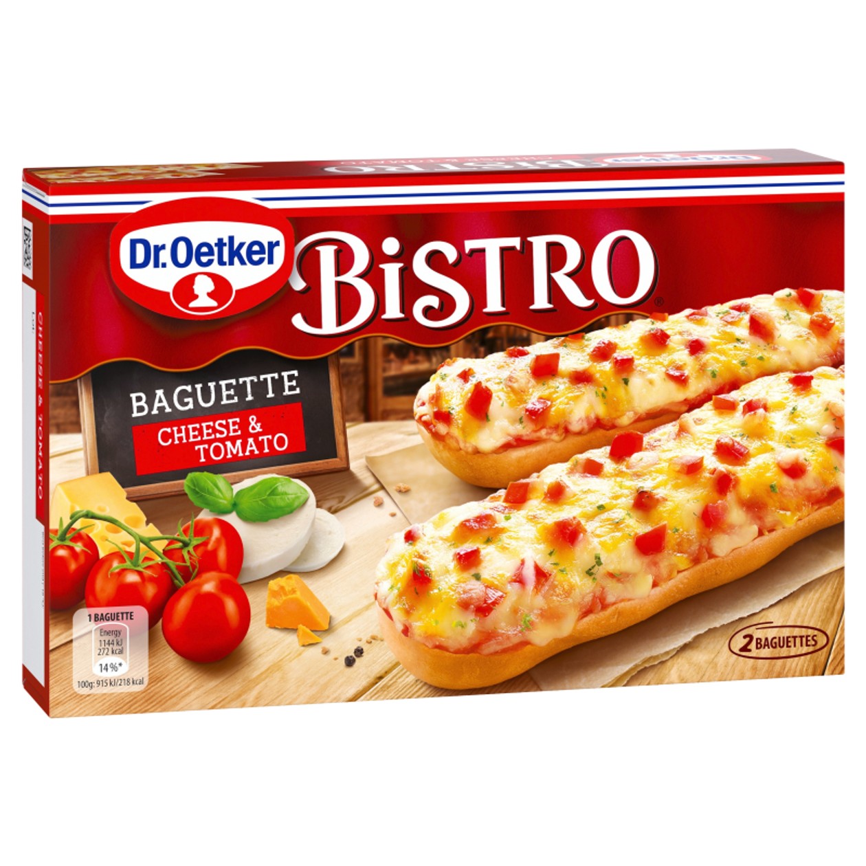 Dr. Oetker Bistro Baguette Cheese & Tomato 2 X 125g (250g)