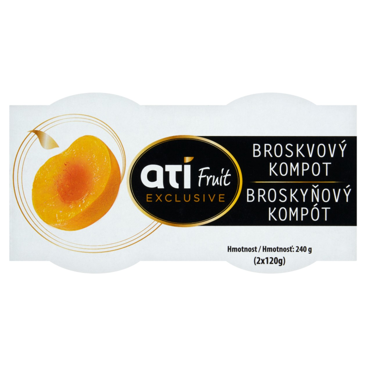 Ati Fruit Exclusive Broskvový Kompot 2 X 120g (240g)