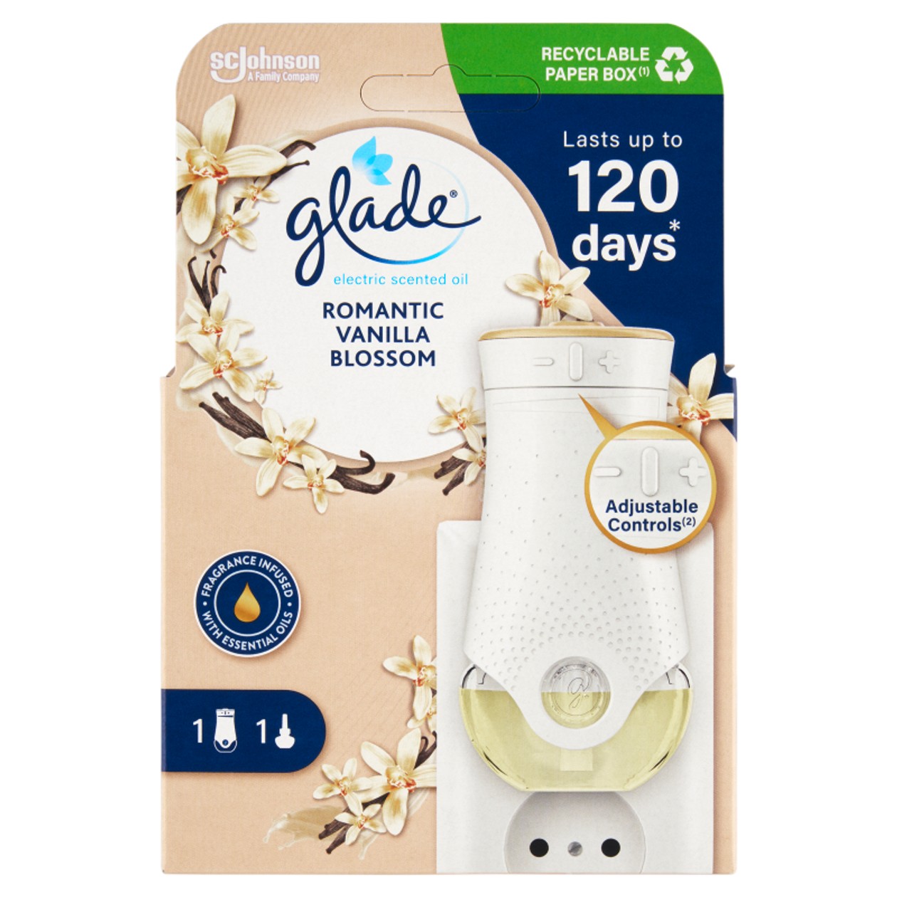 Glade Romantic Vanilla Blossom Elektrický Tekutý Osvěžovač Vzduchu 20Ml