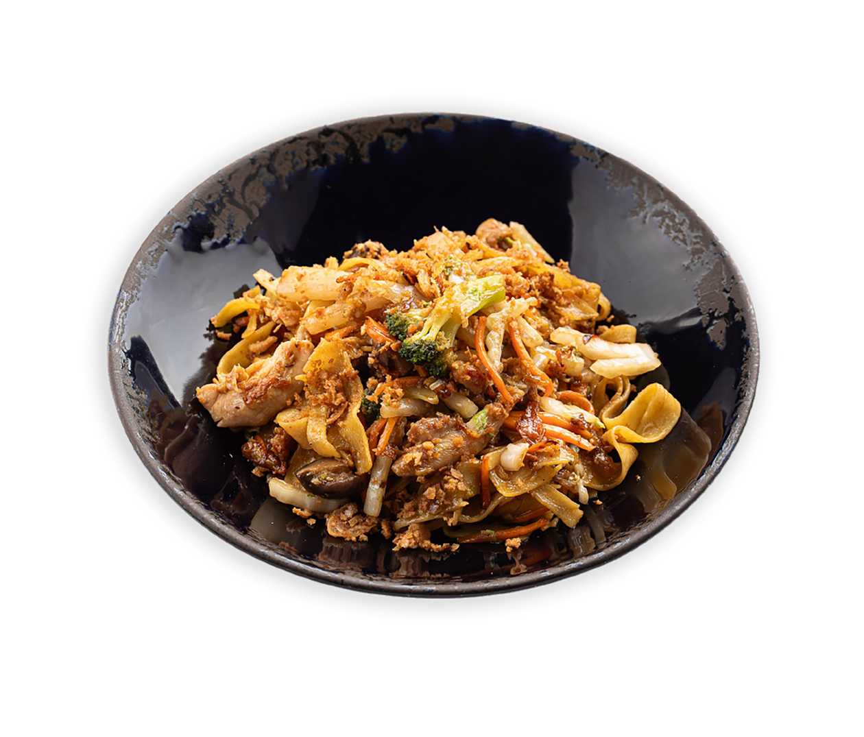 3. Vištienos WOK su UNAGI padažu ir kiaušininiais makaronais