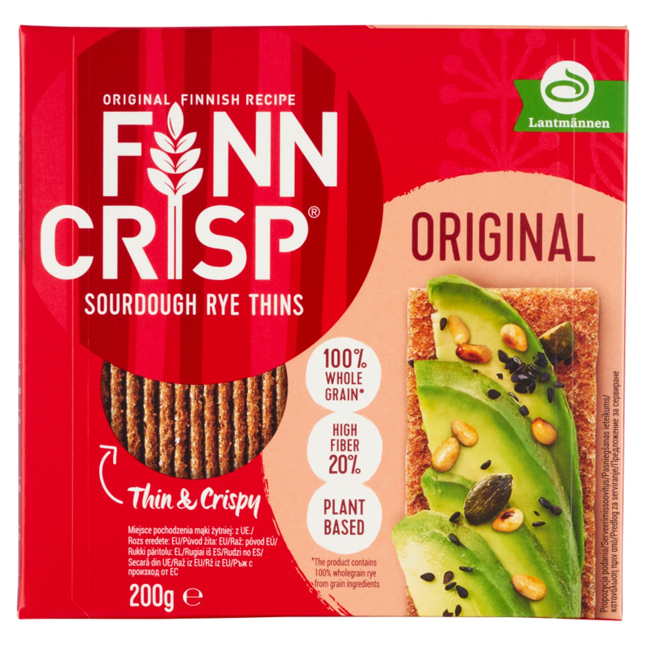 Finn Crisp Tenké Křupavé Žitné Plátky 200g