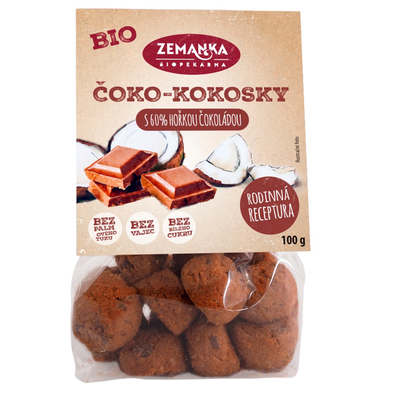 Bio Čoko-Kokosky S 60% Hořkou Čokoládou