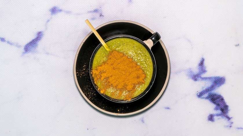 Matcha With Vanilla, Cinnamon And Coconut Milk