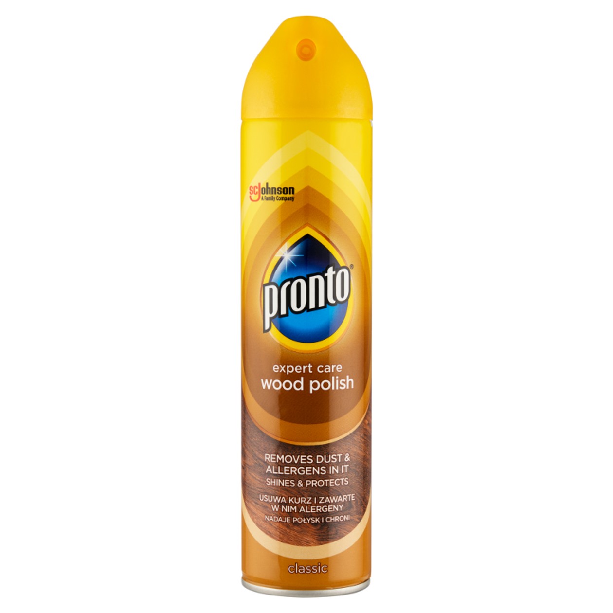 Pronto Expert Care Wood Polish Classic Aerosol 250Ml