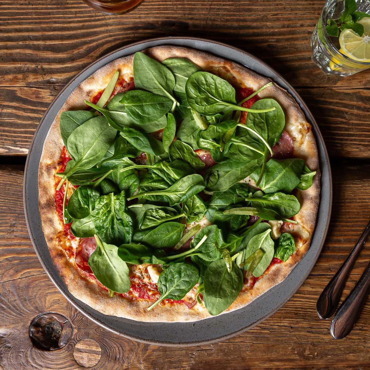 Vegan with Spinach and pinii nuts