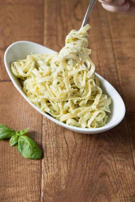Fettucine Creamy Pesto