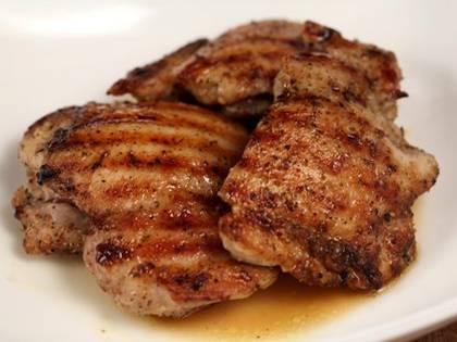 Grilled boneless chicken thighs