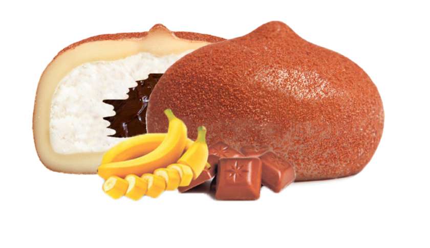 Banana-chocolate mochi