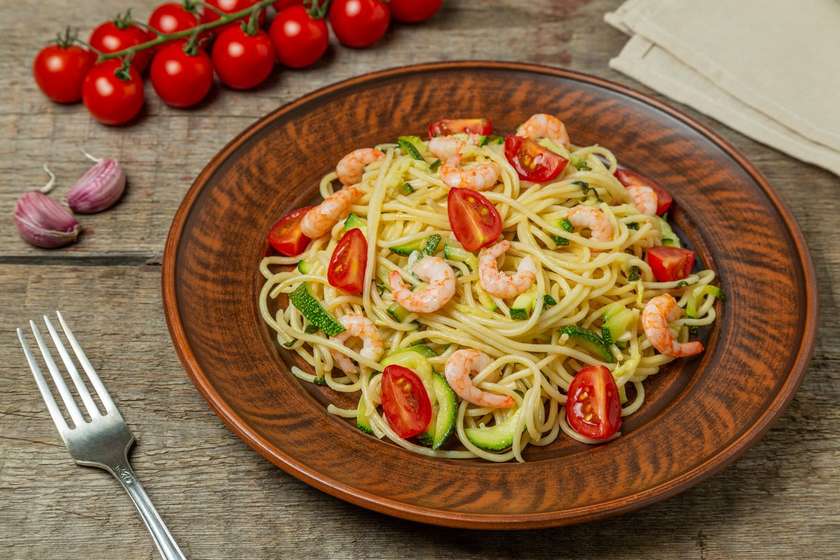 Aop pasta with shrimp