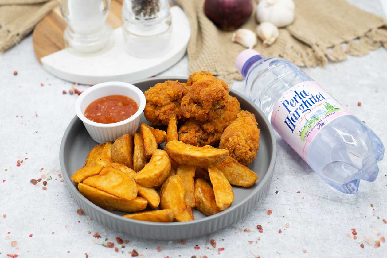 Chicken wings,apa plata