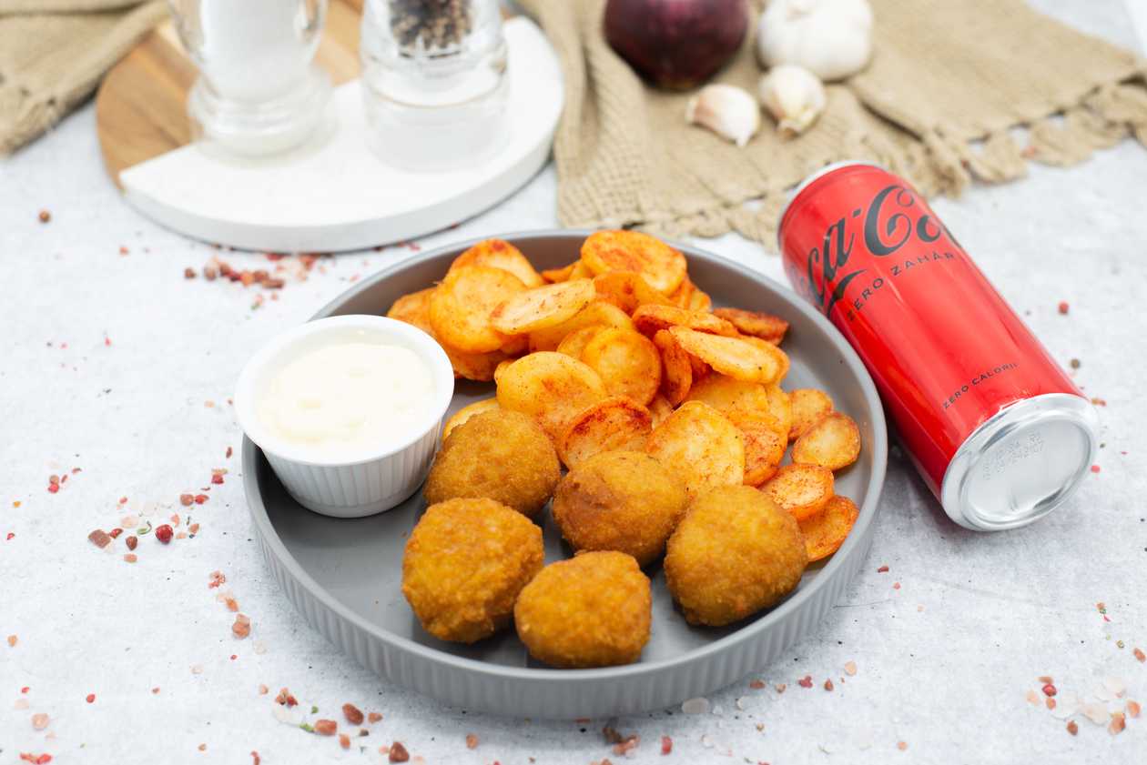 Chicken kiev,Coca Cola zero