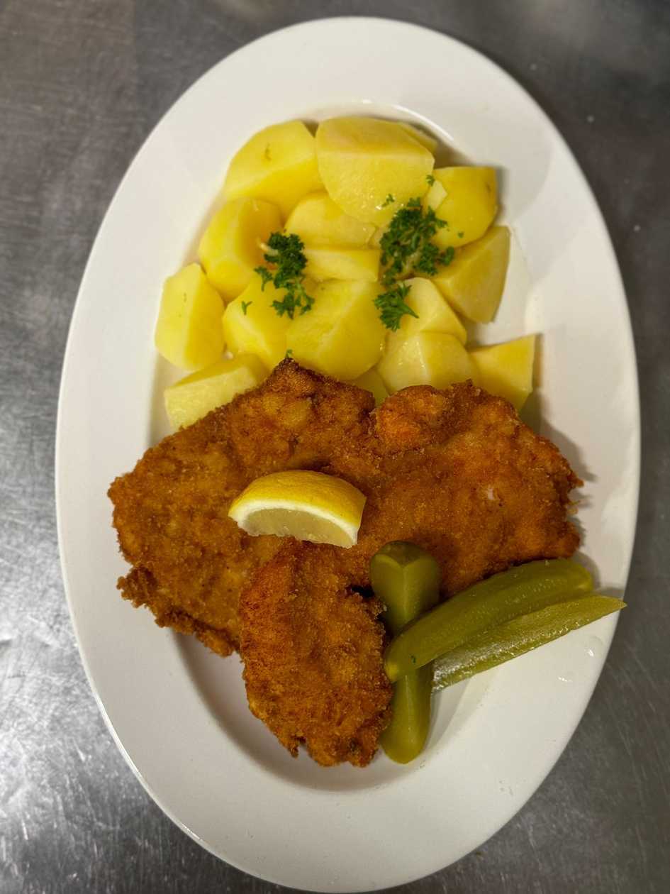 Fried chicken schnitzel