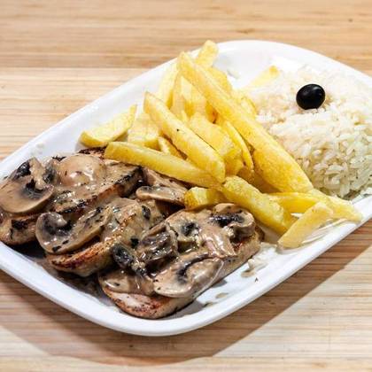 Rolo de Frango c/Cogumelos (2 a 3  Pessoas)