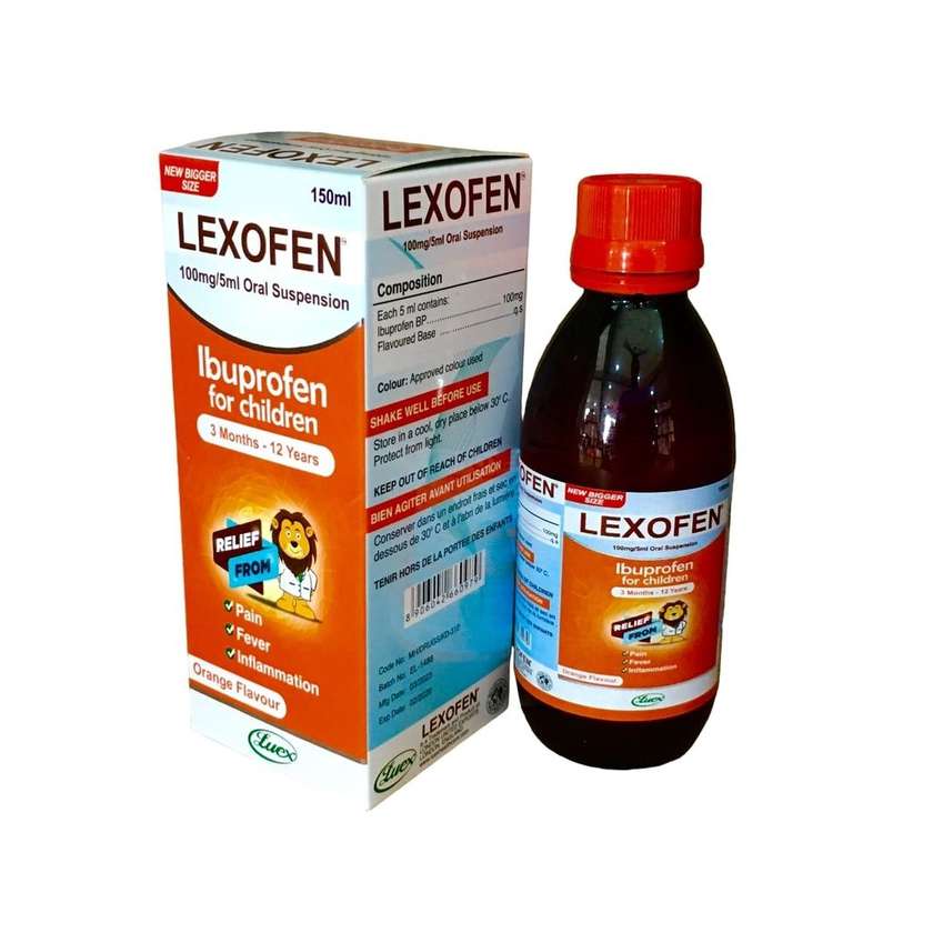 Lexofen Ibuprofen Suspension 150ml  x1 bottle