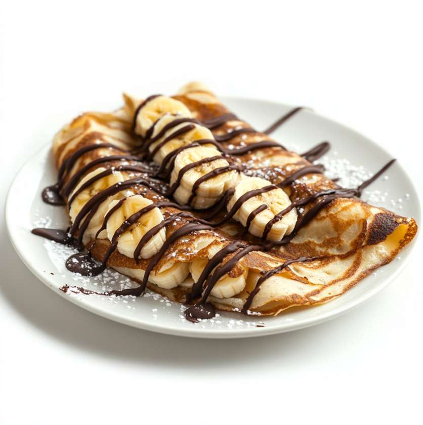 Pancakes with bananas