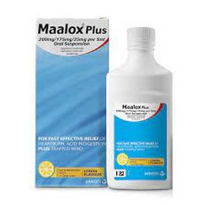 Maalox Plus Susp 250ml x1 bottle