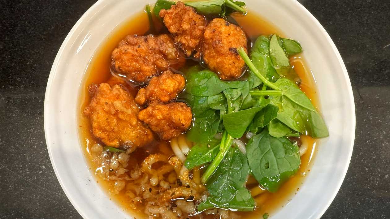 Udong with chicken