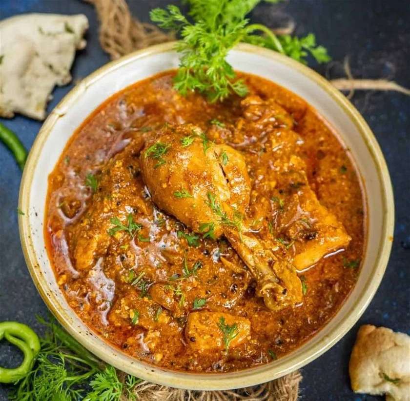 Chicken achari handi