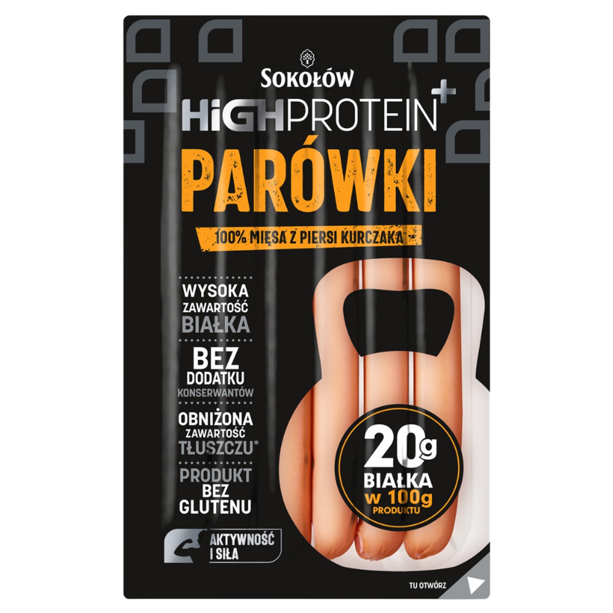 Parówki z Piersi Kurczaka High Protein Sokołów 200g (expires soon)