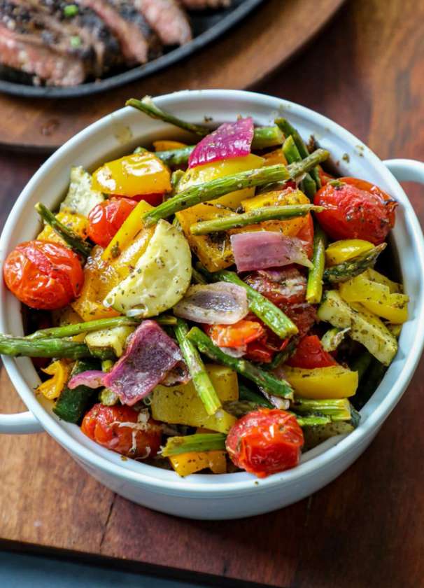 Grilled vegetables with virgin olive oil