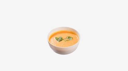 Pumpkin cream soup with ginger