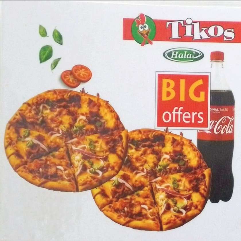 Large Pizza & Chips +500ml Soda