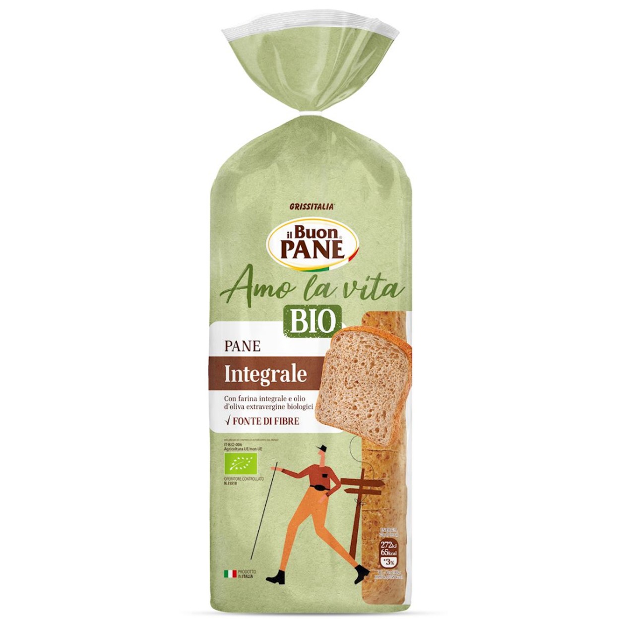 Chleb Tostowy Pełnoziarnisty Krojony Bio Buon Pane 400g
