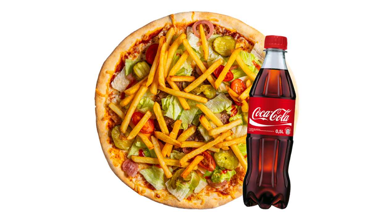 Burgizza +  Coca-Cola 0,5 l
