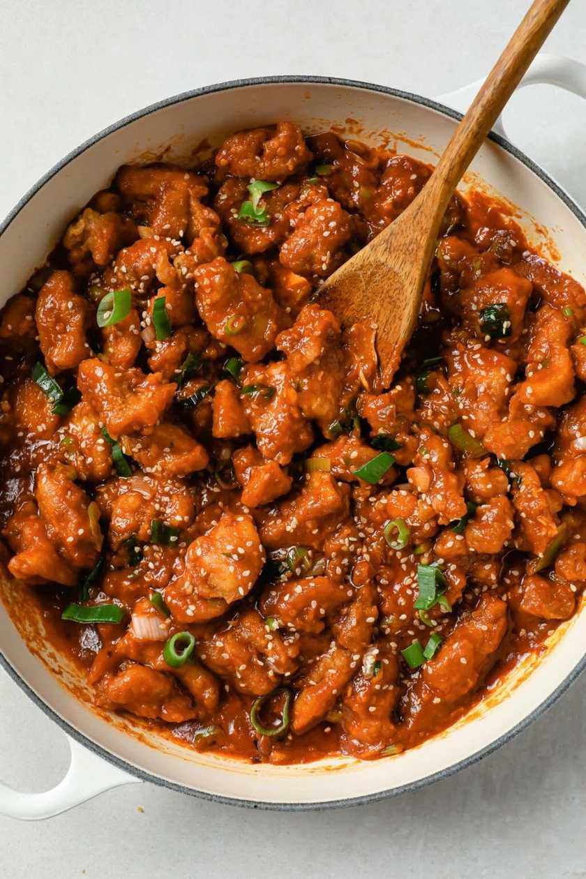 Chicken Gobi Manchurian served with rice
