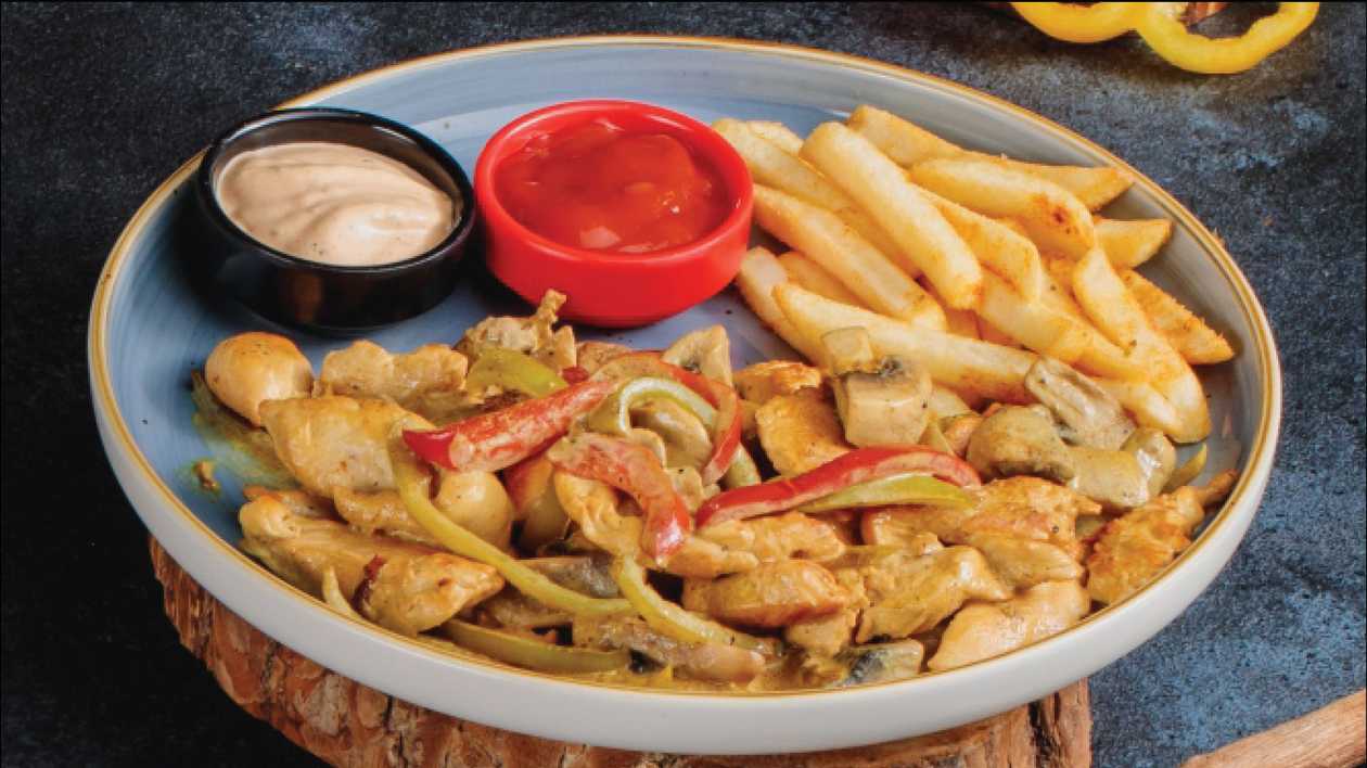 Chicken with curry sauce